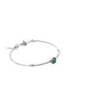 Гривна с диаманти и изумруд