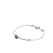 Гривна с диаманти и изумруд