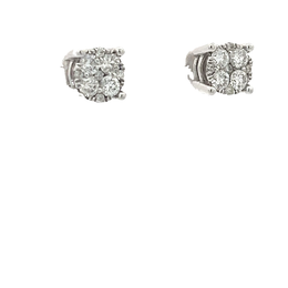 Обеци с диаманти