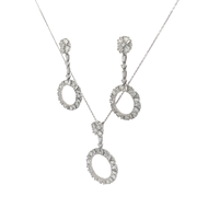 Колие и Обеци с диаманти