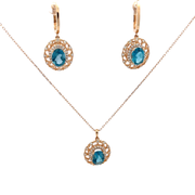 Обеци и колие с Топази и диаманти