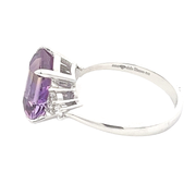 Пръстен с диаманти и Аметист
14k