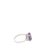 Пръстен с диаманти и Аметист
14k