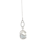 Обеци и колие с перла и диаманти 18k