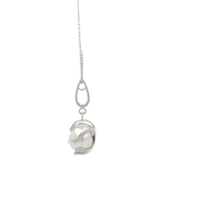 Обеци и колие с перла и диаманти 18k
