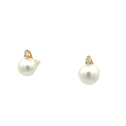 Колие и Обеци с  перла и диаманти