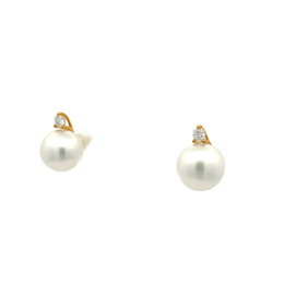 Колие и Обеци с  перла и диаманти