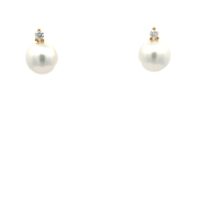 Колие и Обеци с  перла и диаманти