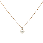 Колие и Обеци с  перла и диаманти