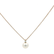 Колие и Обеци с  перла и диаманти