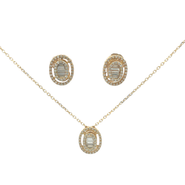 Колие и обеци с диаманти