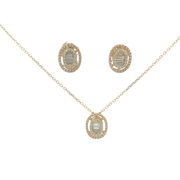 Колие и обеци с диаманти