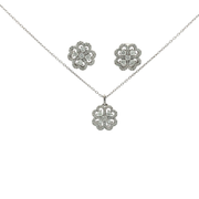 Колие и обеци с диаманти