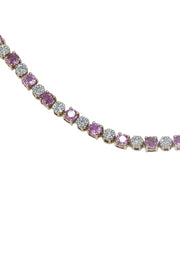 Диамантено колие  с розови сапфири