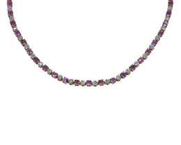 Диамантено колие  с розови сапфири