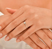 Годежен пръстен с диаманти модел Princess