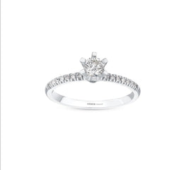 Годежен пръстен с диаманти модел Princess