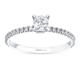 Годежен пръстен с диаманти модел Classic