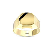 Мъжки пръстен с черен емайл