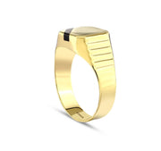 Мъжки пръстен с черен емайл