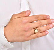 Мъжки пръстен с черен емайл