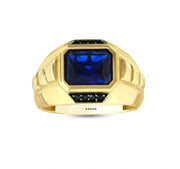 Мъжки пръстен със сапфир