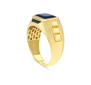 Мъжки пръстен със сапфир