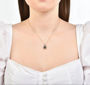 Колие със Изумруд и бели диаманти