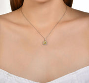 Колие с Жълт топаз и Диаманти