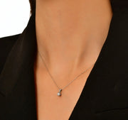 Колие от бяло злато с диамант Princess