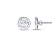 Обеци с Диамант в кръгъл обков