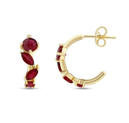 Обеци с Рубини