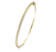 Твърда гривна с бели сапфири