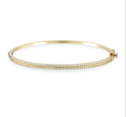 Твърда гривна с бели сапфири