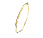 Твърда златна гривна Wave