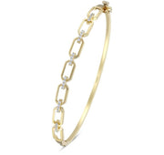 Златна гривна с бели сапфири Elegant chain