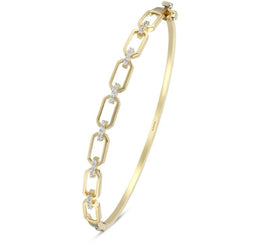 Златна гривна с бели сапфири Elegant chain