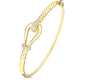 Златна гривна с бели сапфири Superior style