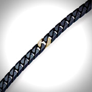 Мъжка гривна с диаманти, 18 К злато