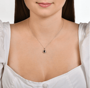 Колие със Сапфир и диаманти