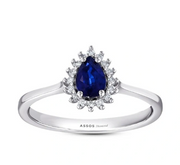 Пръстен със сапфир и диаманти Flower