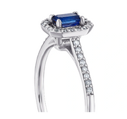 Диамантен пръстен със сапфир Baguette