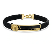 Мъжка златна гривна лъвска глава