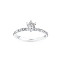 Годежен пръстен с диаманти модел Princess