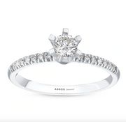 Годежен пръстен с диаманти модел Princess