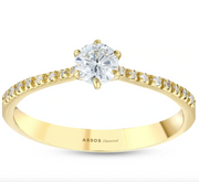 Годежен пръстен с диаманти модел Princess