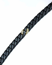 Мъжка гривна с диаманти, 18 К злато